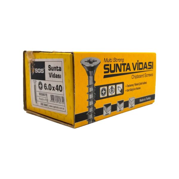 Sgs Sunta Vidası 6x40 / 200 Adet