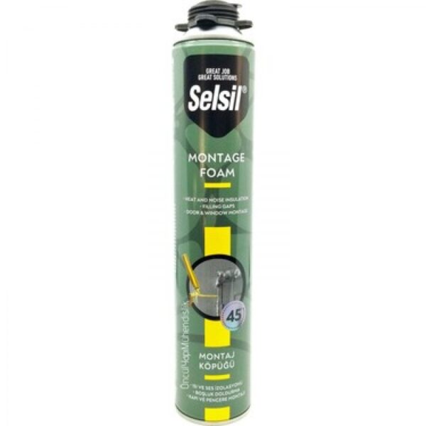 Selsil Selfoam Tabancalı Poliüretan Dolgu Montaj Köpüğü 750ML / 845GR