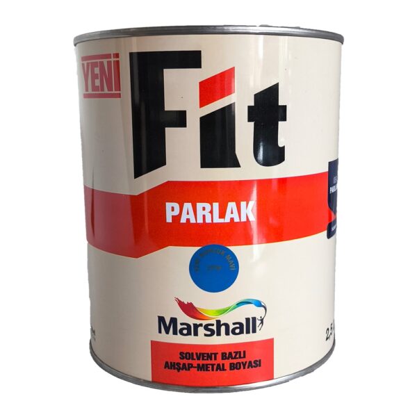 Marshall FİT Parlak Sentetik Yağlı Boya 2.5 Lt Yeni Boncuk Mavi