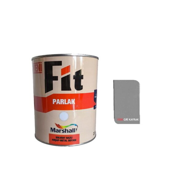 Marshall FİT Parlak Sentetik Yağlı Boya 0.75 Lt  Yeni Gri Kayrak