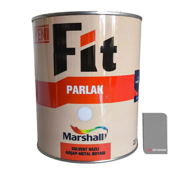 Marshall FİT Parlak Sentetik Yağlı Boya 2.5 Lt Yeni Gri Kayrak