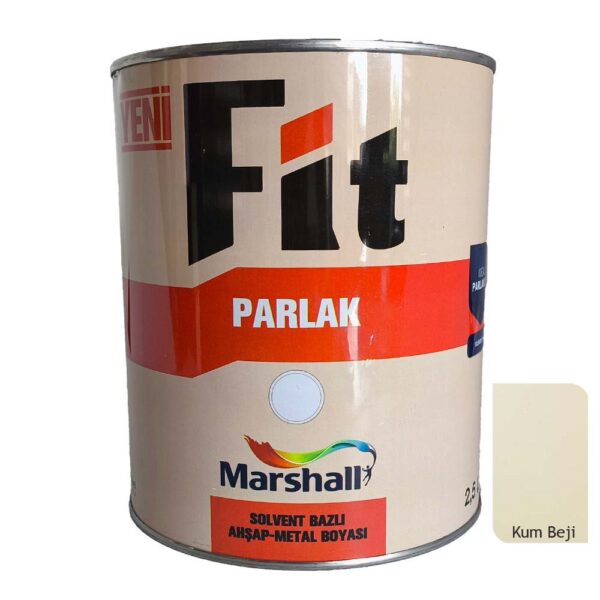 Marshall FİT Parlak Sentetik Yağlı Boya 2.5 Lt Kum Beji