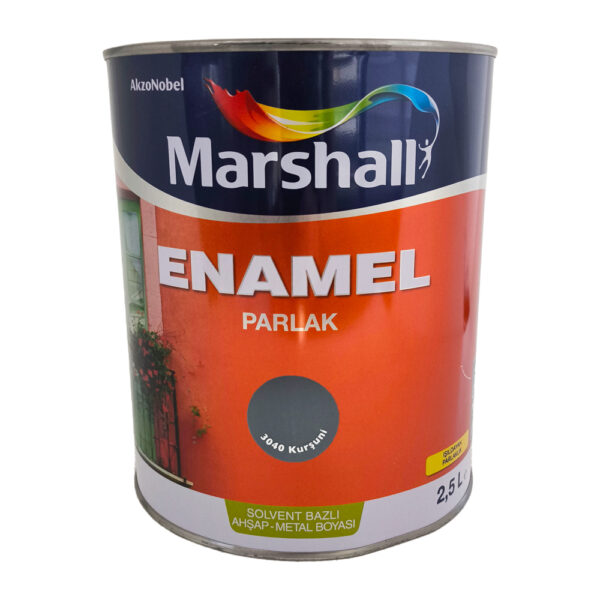 Marshall Enamel Sentetik Parlak Yağlı Boya 2.5 Lt  Kurşuni