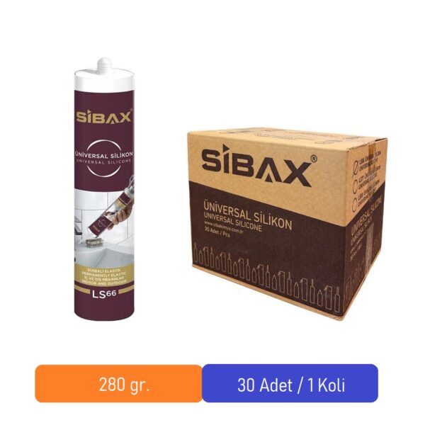 Sibax Ls66 Çok Amaçlı Silikon 280 Gr. Şeffaf  30 Adet / 1 Koli