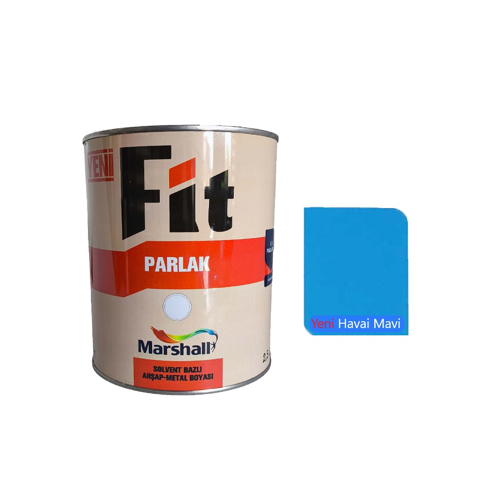 Y-Havai-Mavi-Jpg66A4F.jpg Marshall Fi̇t Parlak Sentetik Yağlı Boya 0.75 Lt Yeni Havai Mavi - Görsel 1