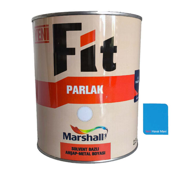 Marshall FİT Parlak Sentetik Yağlı Boya 2.5 Lt Yeni Havai Mavi