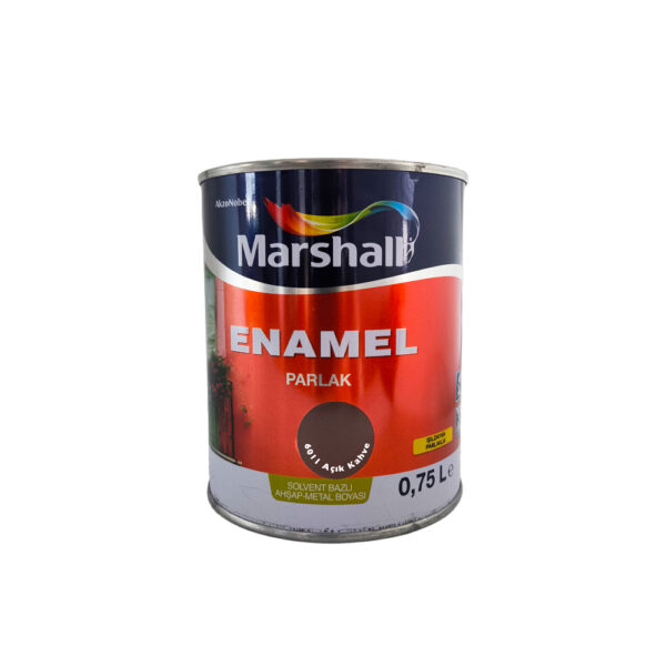 Marshall Enamel Sentetik Parlak Yağlı Boya 0.75 Lt  Açık Kahve