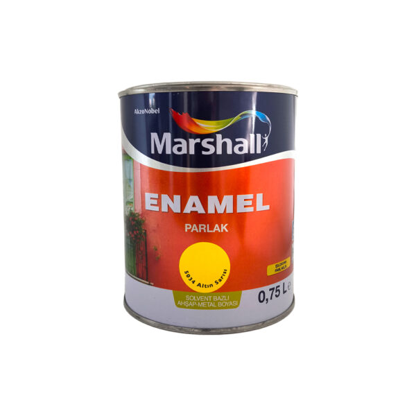 Marshall Enamel Sentetik Parlak Yağlı Boya 0.75 Lt Altın Sarısı