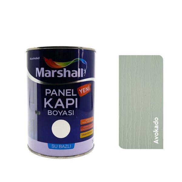 Marshall Su Bazlı Panel Kapı Boyası 1 Litre Avokado