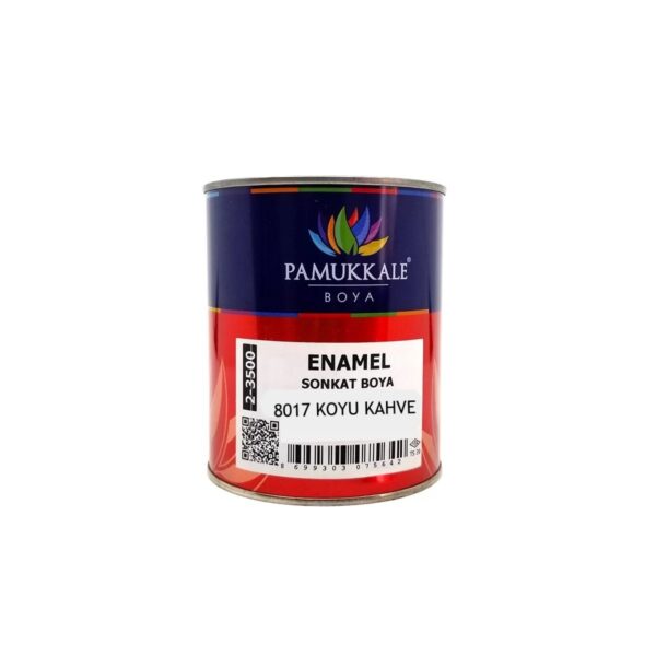Pamukkale Enamel Parlak Sentetik Yağlı Boya Ahşap & Metal 0.87 Kg  8017 Koyu Kahve