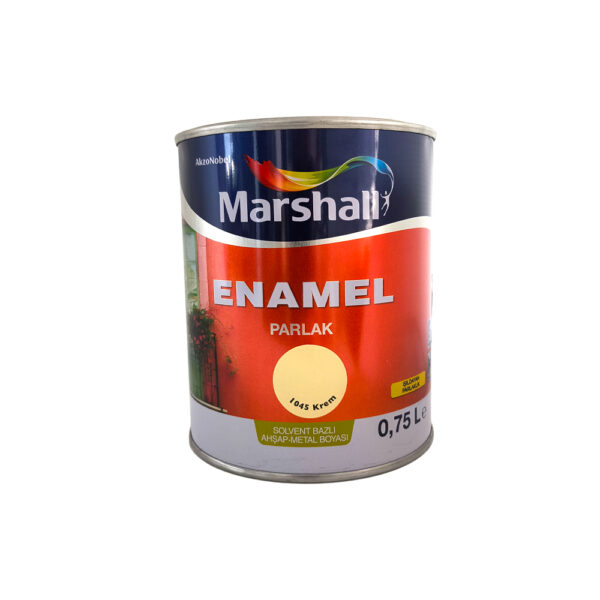 Marshall Enamel Sentetik Parlak Yağlı Boya 0.75 Lt  Krem