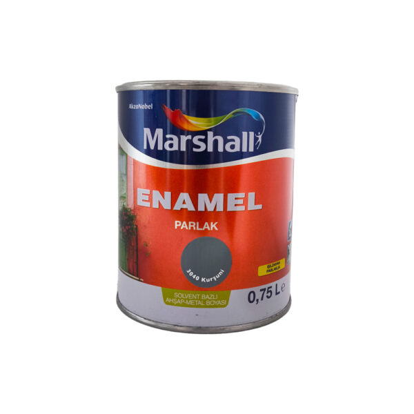 Marshall Enamel Sentetik Parlak Yağlı Boya 0.75 Lt Kurşuni
