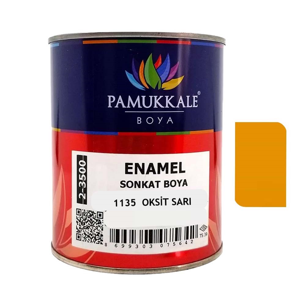 Oksit-Sarij2-5Pg-Jpg.jpg Pamukkale Enamel Parlak Sentetik Yağlı Boya Ahşap &Amp;Amp; Metal 2.7 Kg 1135 Oksit Sarı - Görsel 1