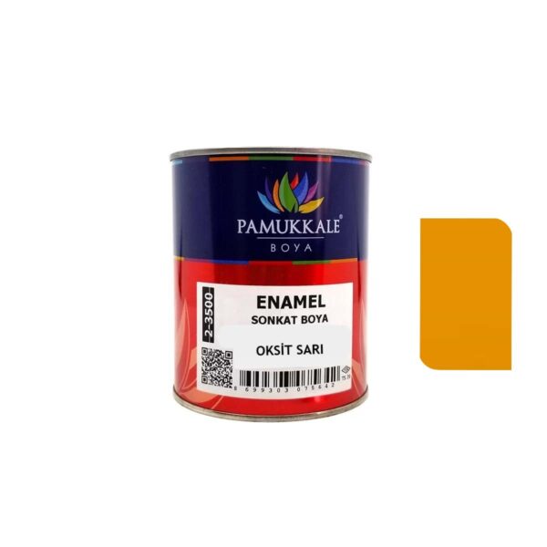 Pamukkale Enamel Parlak Sentetik Yağlı Boya Ahşap & Metal 0.87 Kg 1135 Oksit Sarı
