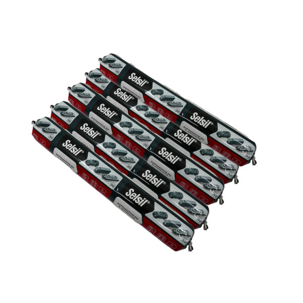 Selsil PU50 Oto & İnşaat Poliüretan Mastik Sosis 600 ml (20 adet / 1 koli) Siyah