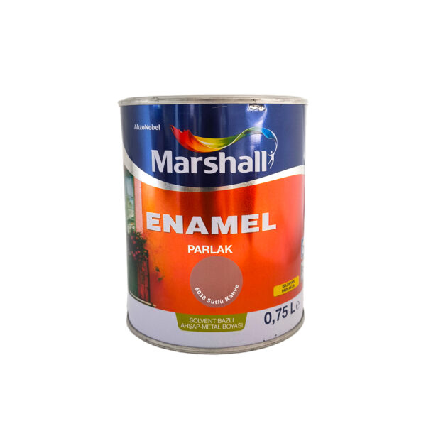 Marshall Enamel Sentetik Parlak Yağlı Boya 0.75 Lt  Sütlü Kahve