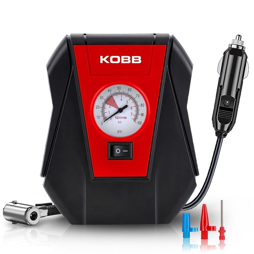 Kobb-Kb100-12Volt-160-Psi-Analog-Goste-D41-Ab-Jpg.jpg Kobb Kb100 12V 100 Psi Çakmaklık Girişli Hava Kompresörü - Görsel 1