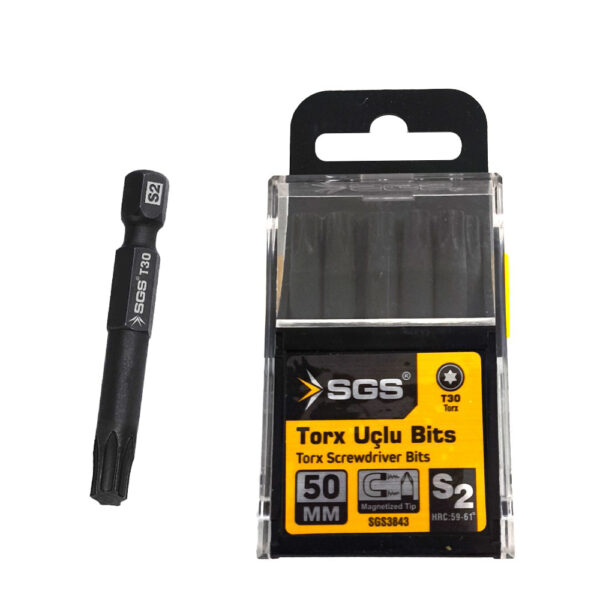 Sgs 3843 Torx Bits Uç T30 X 50mm 10’Lu Paket