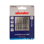 Wonder 50mm Hex Allen Bits Uç Seti 8 Parça