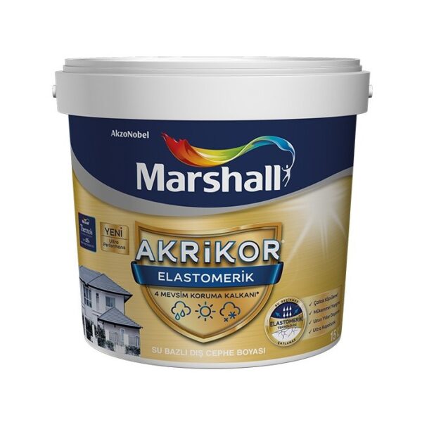 Marshall Akrikor Elastomerik Dış Cephe Boyası 15 Lt Ral9003 Kırık Beyaz