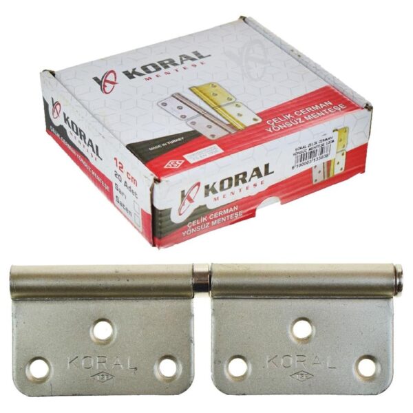 Koral 12Cm Çelik Cerman Yönsüz Menteşe 2mm
