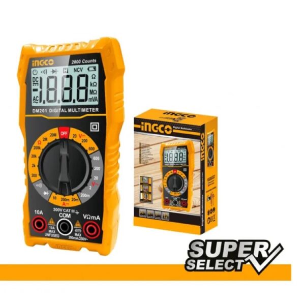 Ingco DM2002 Profesyonel Dijital Avometre 200V/600V