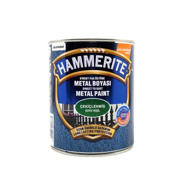 Hammerite Direkt Pas Üstüne Metal Boyası 0,75 Lt Çekiçlenmiş Koyu Yeşil