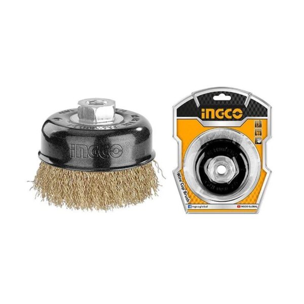 ingco ING-WB11005 100mm Saçaklı Çanak Tel Fırça