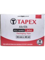Tapex Akrilik Koli Bandı Şeffaf 45MM x 40MT  (72 Adet / 1 KOLİ) - Görsel 2