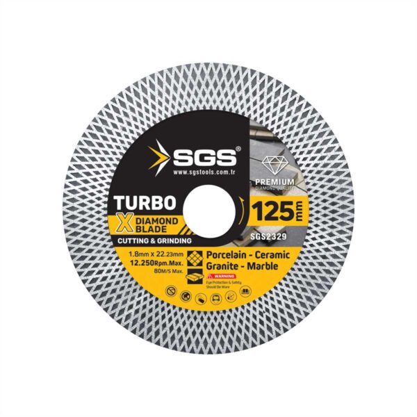 Sgs 2329 Turbo Seramik Fayans Kesici  Elmas Disk 125mm