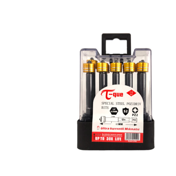 T-Que Mıknatıslı Yıldız Bits Uç Pz2x65mm  10'Lu Paket