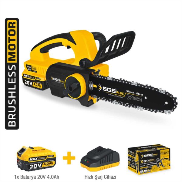 Sgs 5320 Tek Akülü Zincirli Ağaç Kesim Testeresi 25Cm Pala