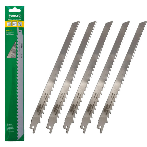 Tomax S1211K Paslanmaz Kemik Tilki Kuyruğu Testeresi 300mm - 5li Paket