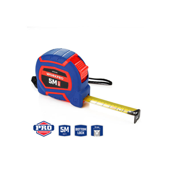 WORKPRO Wp261009 Sarı Çelik Şerit Metre 5Mx19mm/16Ft.