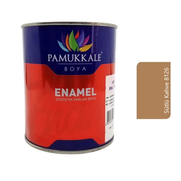 Pamukkale Enamel Parlak Sentetik Yağlı Boya Ahşap & Metal 2.5 Kg 8126 Sütlü Kahve