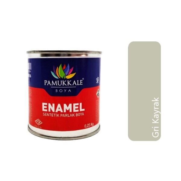 Pamukkale Enamel Sentetik Yağlı Boya 250 Gr. Gri Kayrak