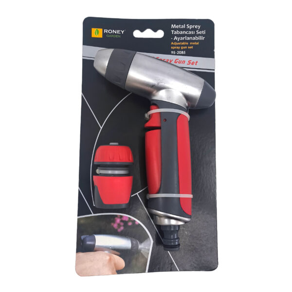 Roney 95-2085 Metal Su Tabancası + Hortum Adaptörü Set