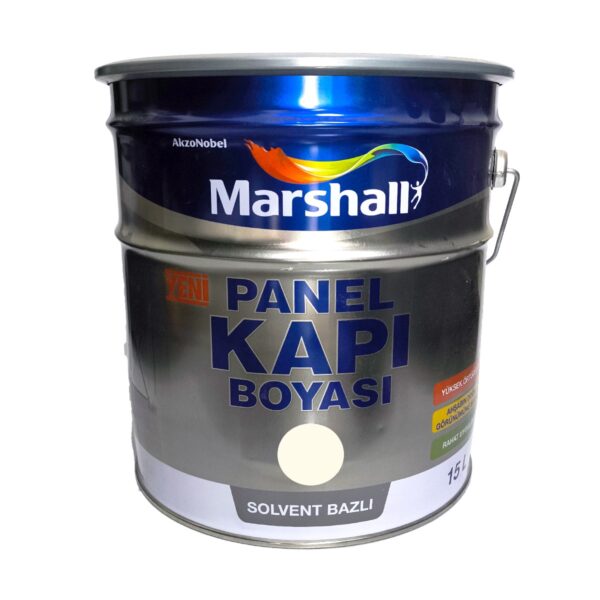 Marshall Solvent Bazlı Sentetik Panel Kapı Boyası 15 Lt Beyaz