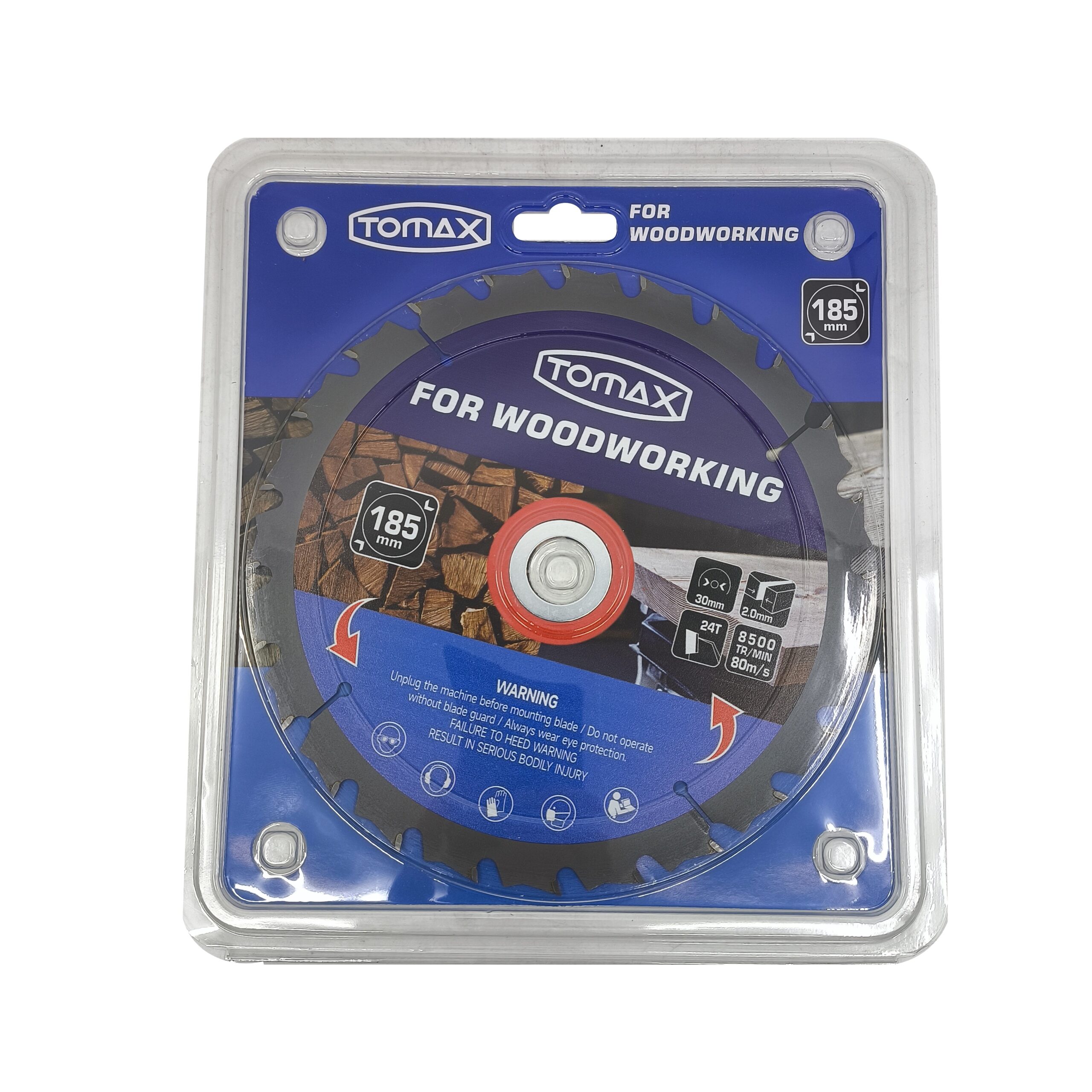 Tmx185X30-Jpg.jpg Tomax Elmas Ahşap Kesim Daire Testere 185 X 24T - Görsel 1