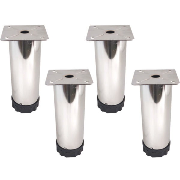 Metali Eko Metal Dolap Mobilya Baza Ayak Krom 12Cm / 4 Adet