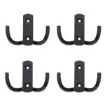 Bayraktar  Noktalı Vestiyer – Dolap – Duvar Askısı Metal Mat Siyah / 4 Adet