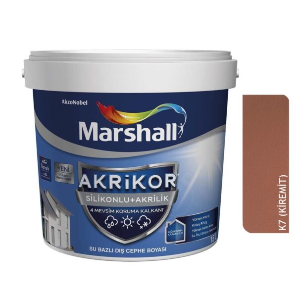 Marshall Akrikor Silikonlu + Akrilik Dış Cephe Boyası 15Lt / K7