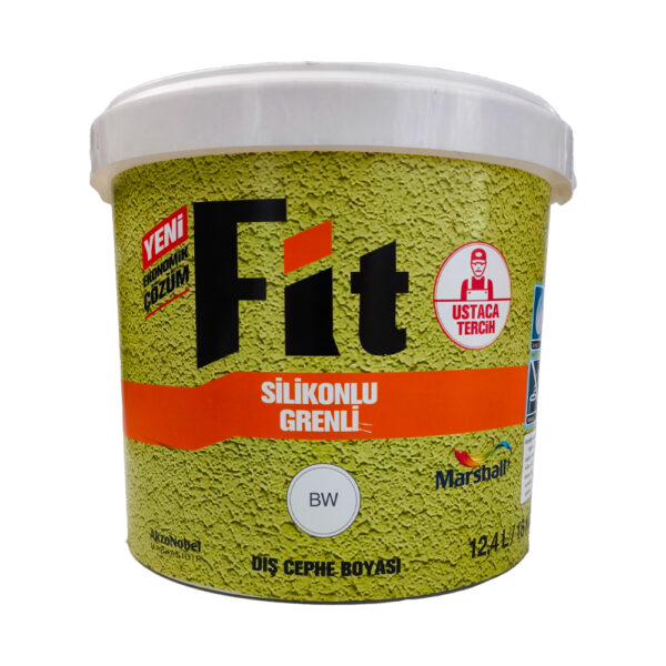 Marshall FİT Silikonlu Grenli Dış Cephe Boyası 18 KG Ral 9003 Sinyal Beyazı