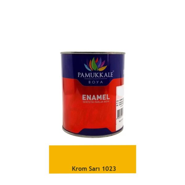 Pamukkale Enamel Parlak Sentetik Yağlı Boya Ahşap & Metal 0.75 Kg Krom Sarı