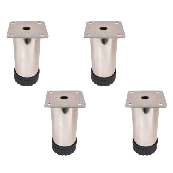 Metali Metal Dolap Mobilya Baza Ayak Krom 10Cm / 4 Adet