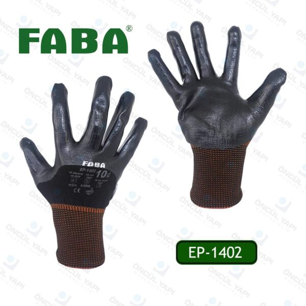 FABA Safety EP-1402 Nitril Kaplama İş Eldiveni No:10/XL