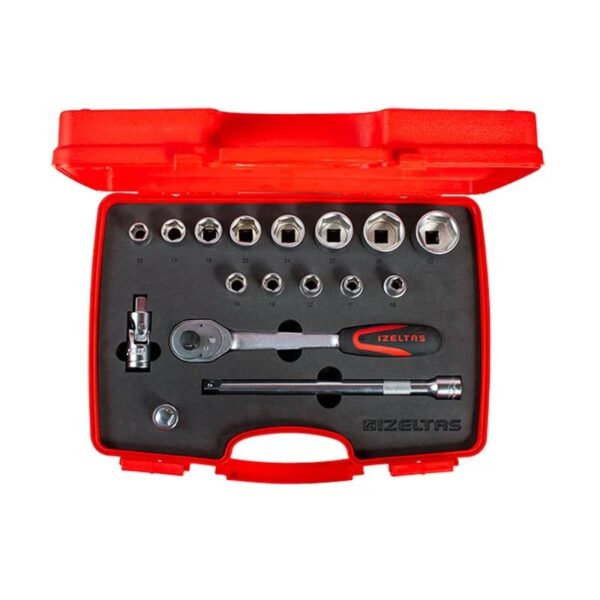 İzeltaş 1/2 Altı Köşe Lokma Anahtar Takımı  17 parça