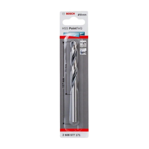 Bosch HSS PointteQ 8 mm Metal Matkap Ucu 1Li Paket