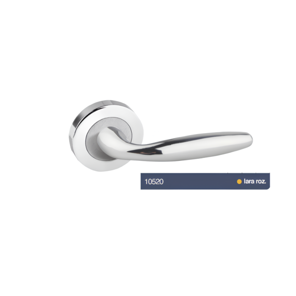 Hİra Metal Lara Rozetli Kapı Kolu Nikel-Saten ODA