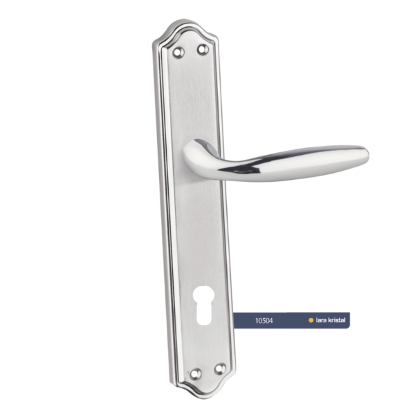 Hİra Metal Lara Kapı Kolu Nikel Saten Yale (Dış kapı)